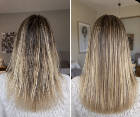 Avant / après cheveux de Magali C.