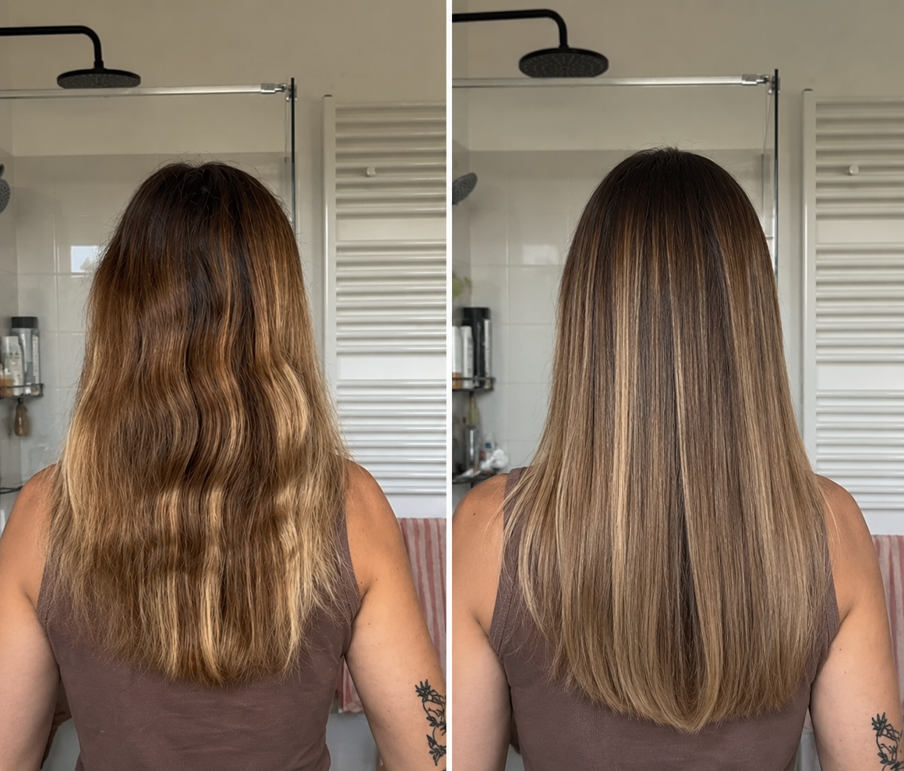 Avant / après cheveux de Irina L.